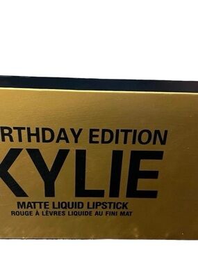 Kylie Birthday Edition Matte Liquid Lipstick - Gold Packaging